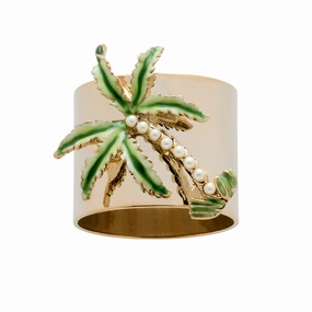Palm Tree Napkin Rings, Set of Two cute desktop display