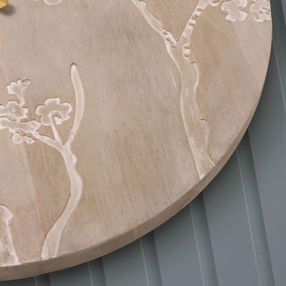 Paloma Wooden Clock Weathered Oak