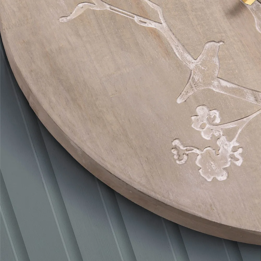 Paloma Wooden Clock Weathered Oak