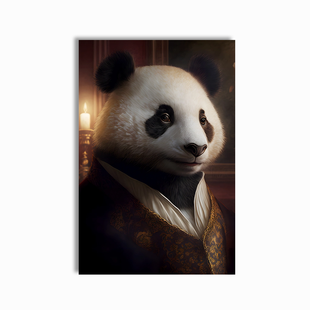 Panda Adviser by Juliano de Araujo framed mural artwork