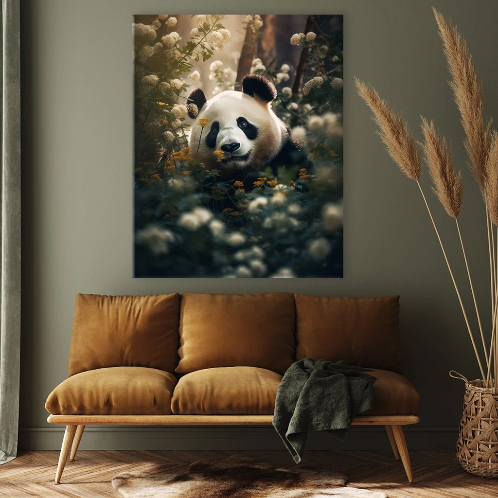 Panda Flowers by Zenzdesign