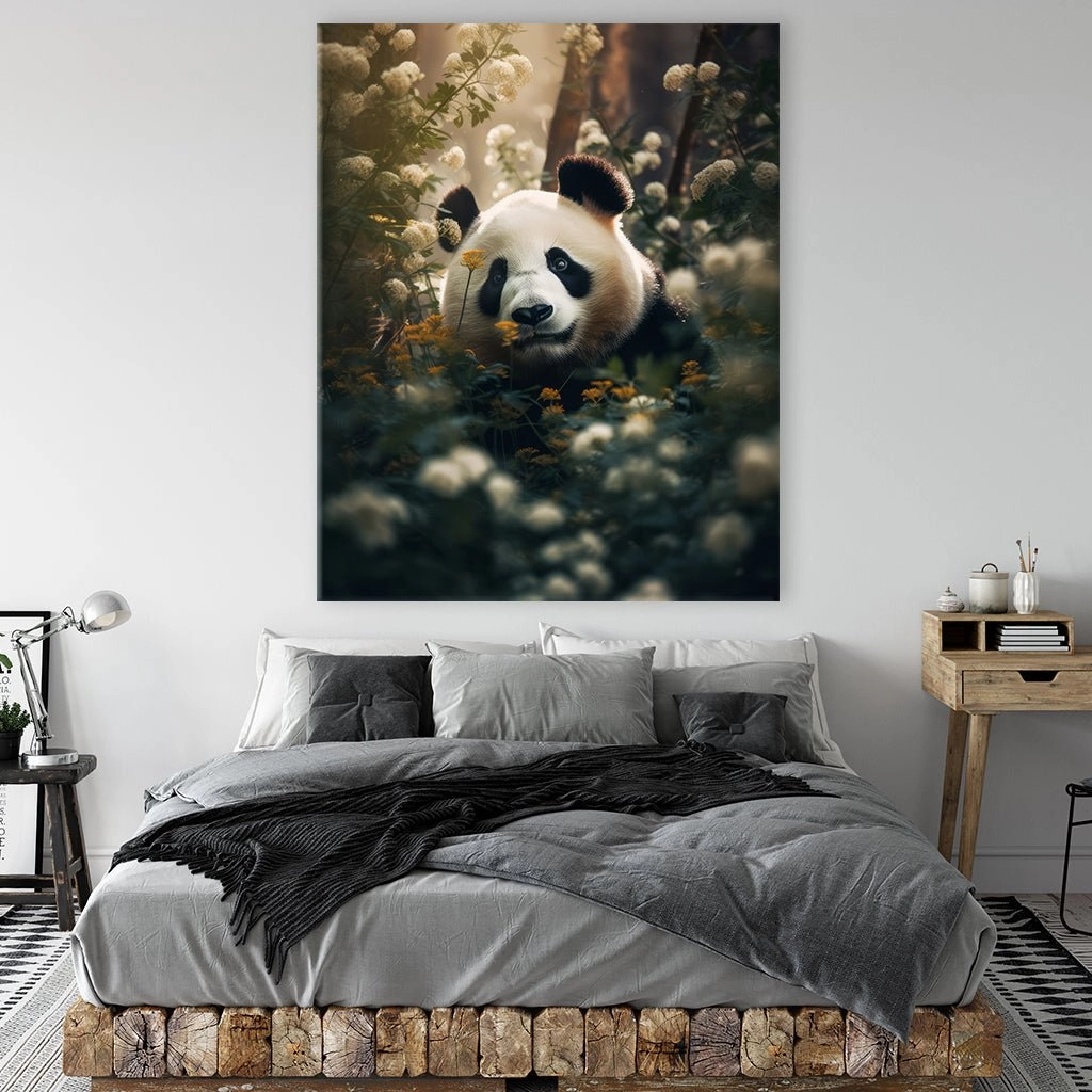 Panda Flowers by Zenzdesign