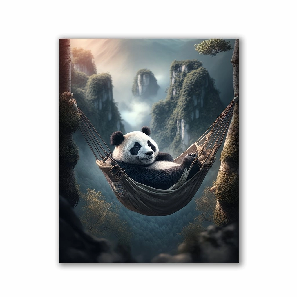 Panda Hammock by Zenzdesign framed mural artwork