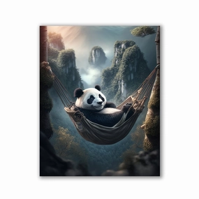 Panda Hammock by Zenzdesign framed mural artwork