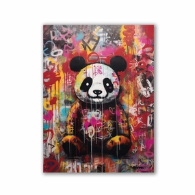 Panda Problem by Zenzdesign framed mural artwork