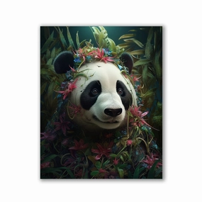 Panda Whimsical by Zenzdesign framed mural artwork