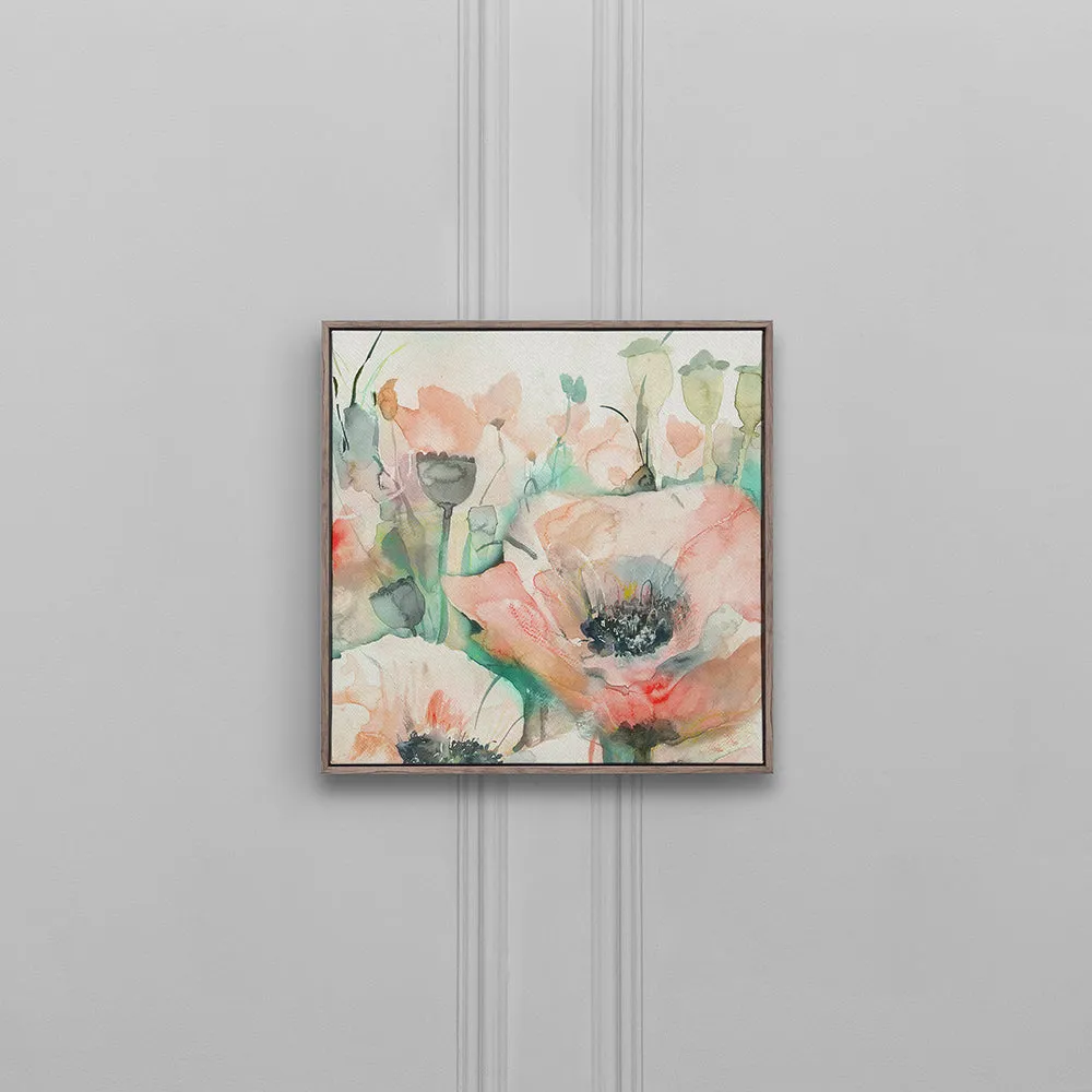 Papavera Biscay Framed Canvas Stone