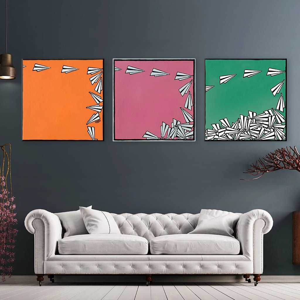 Paperplanes - Triptych by Spanjer