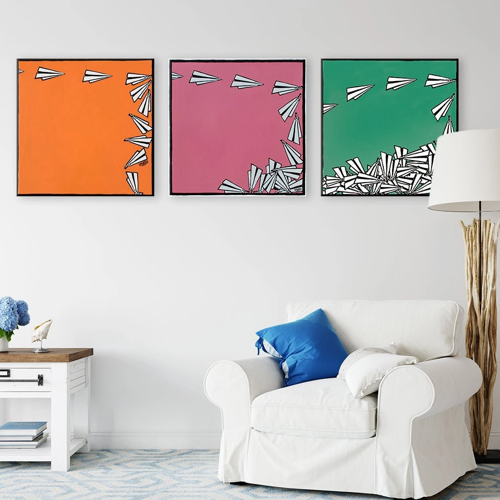Paperplanes - Triptych by Spanjer