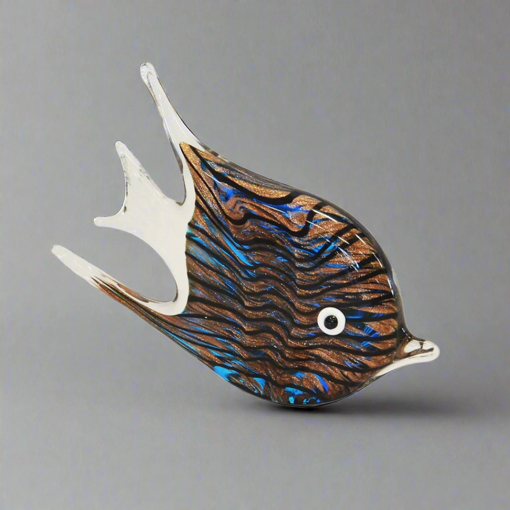 Paperweight fish zebra agate (22cm x 14cm) decorative home ornament