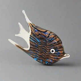 Paperweight fish zebra agate (22cm x 14cm) decorative home ornament