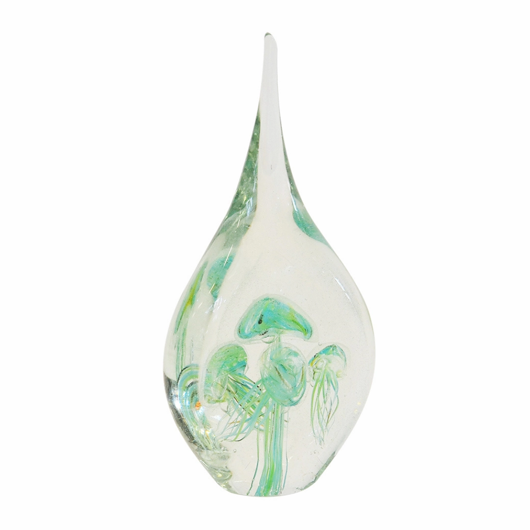 Paperweight jellyfish teardrop green 26cm