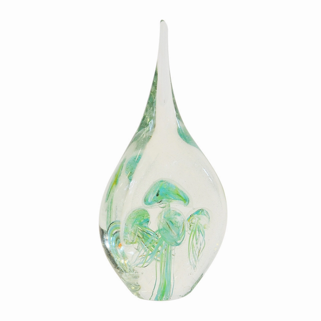 Paperweight jellyfish teardrop green 26cm