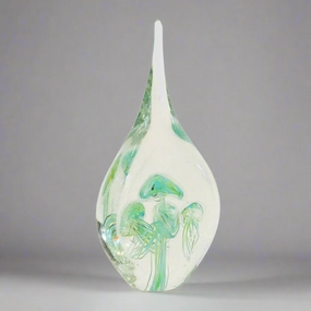 Paperweight jellyfish teardrop green 26cm decorative home ornament