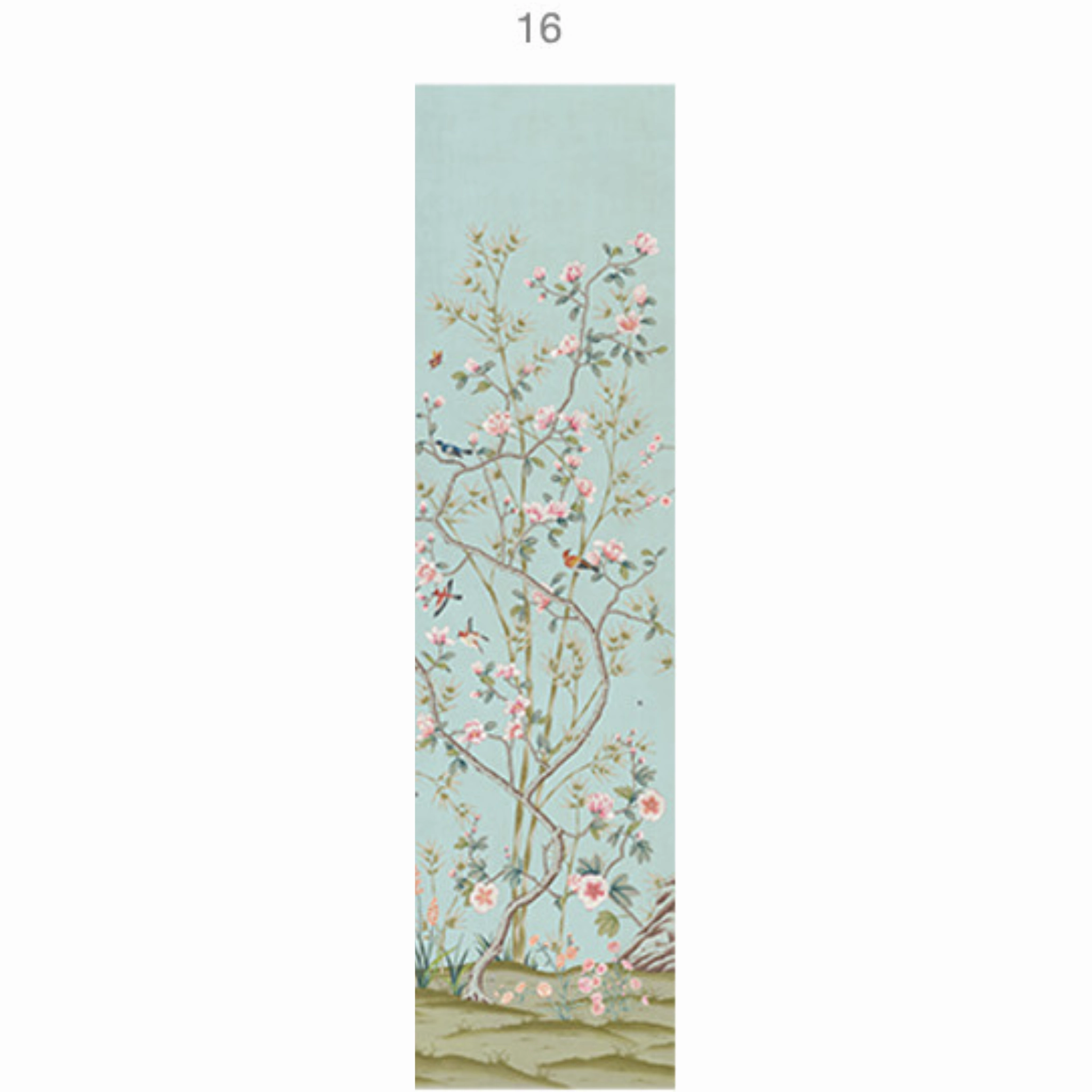 Parc Bonaire Chinoiserie Mural Wallpaper Panels in Aegean