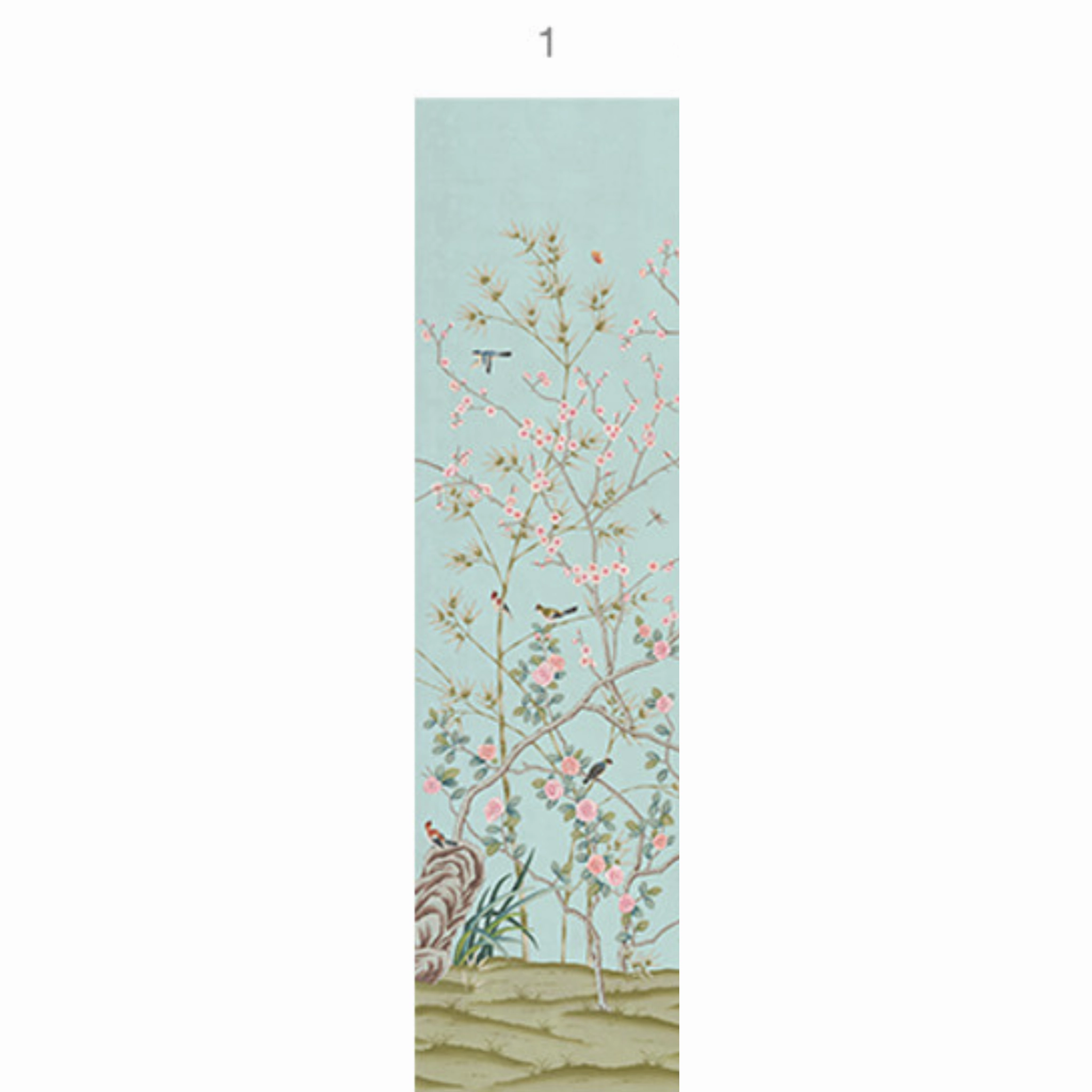 Parc Bonaire Chinoiserie Mural Wallpaper Panels in Aegean