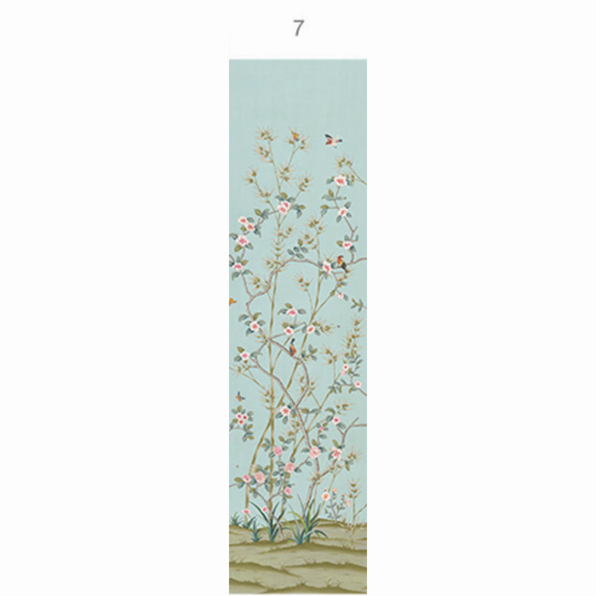 Parc Bonaire Chinoiserie Mural Wallpaper Panels in Aegean