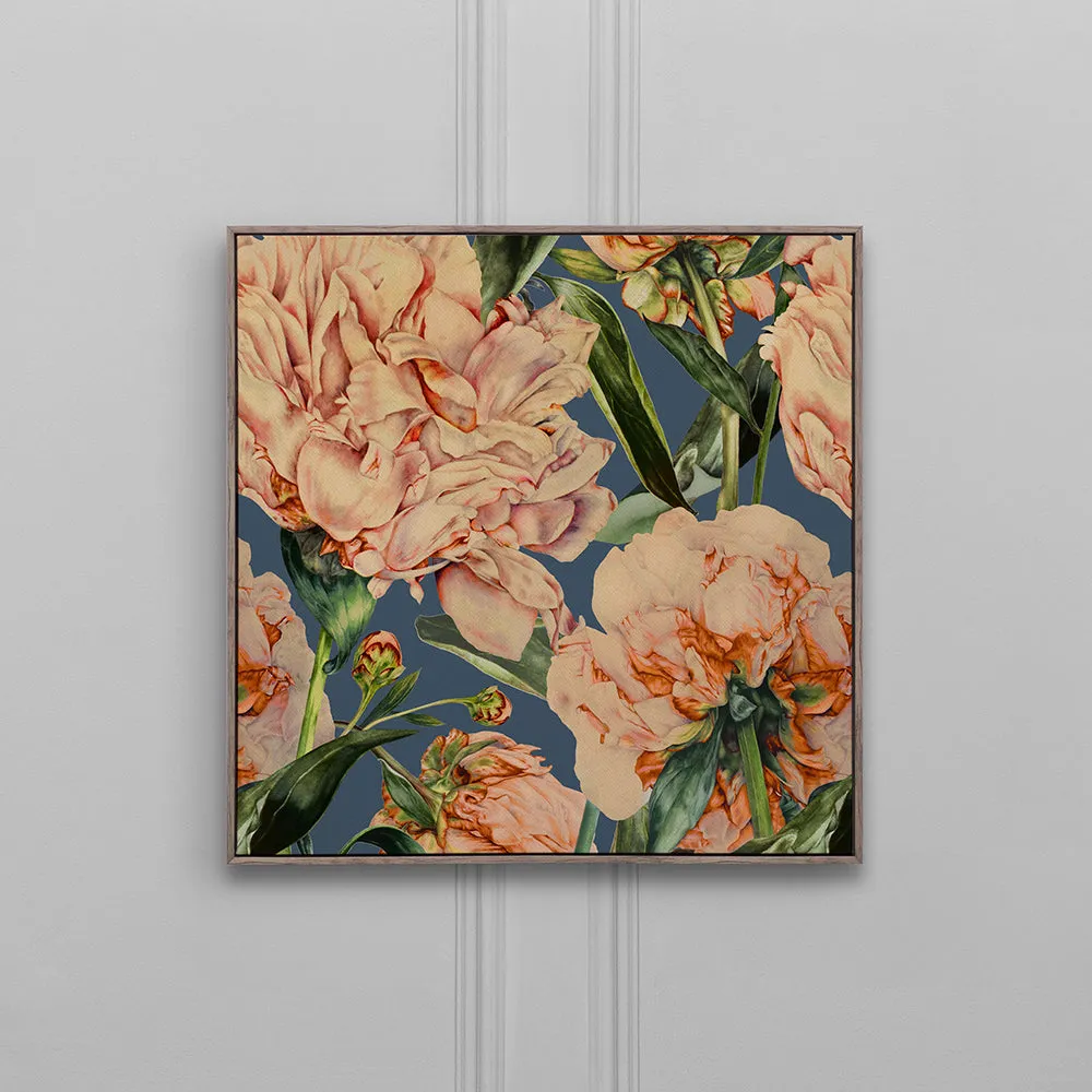 Parcevall Coral Framed Canvas Stone