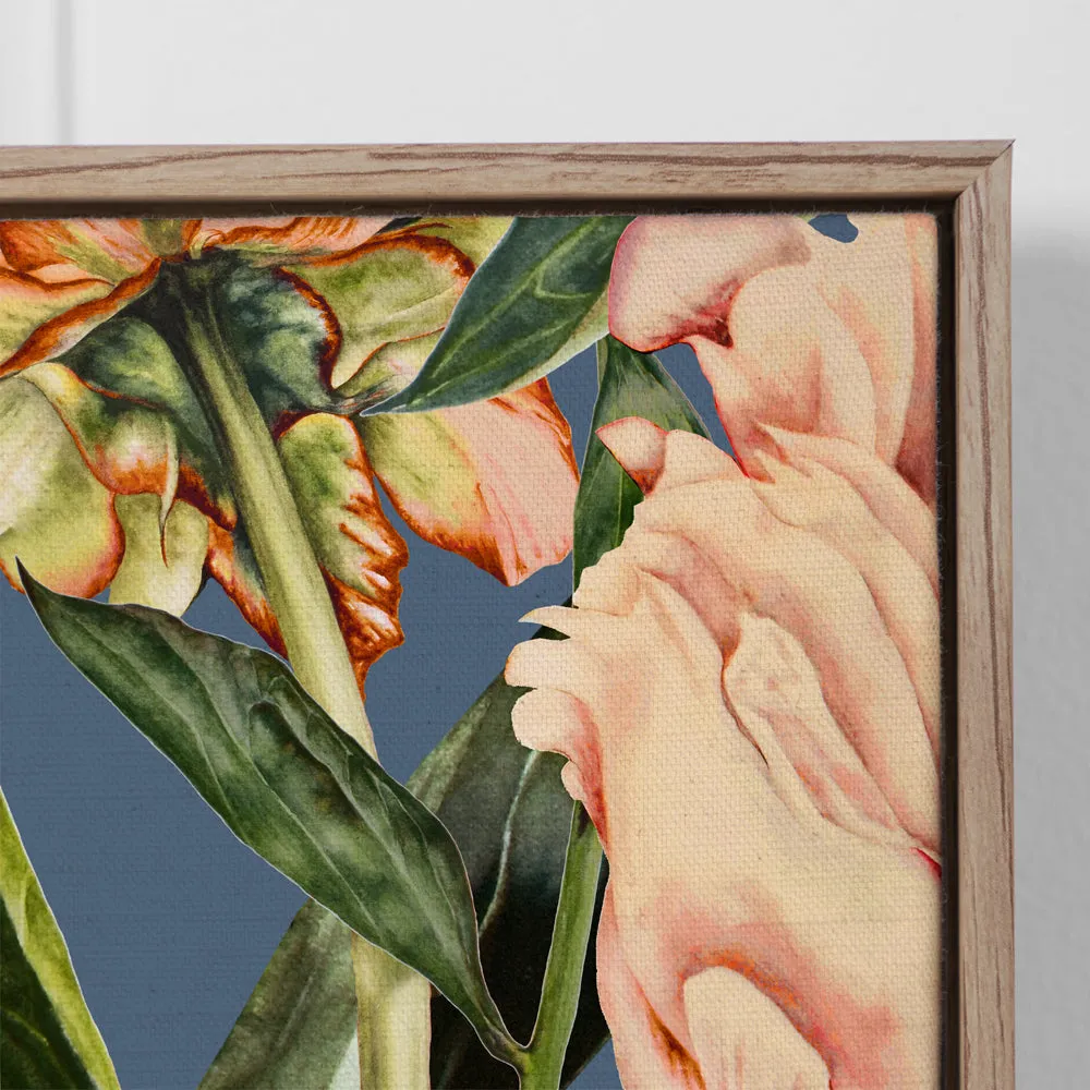 Parcevall Coral Framed Canvas Stone