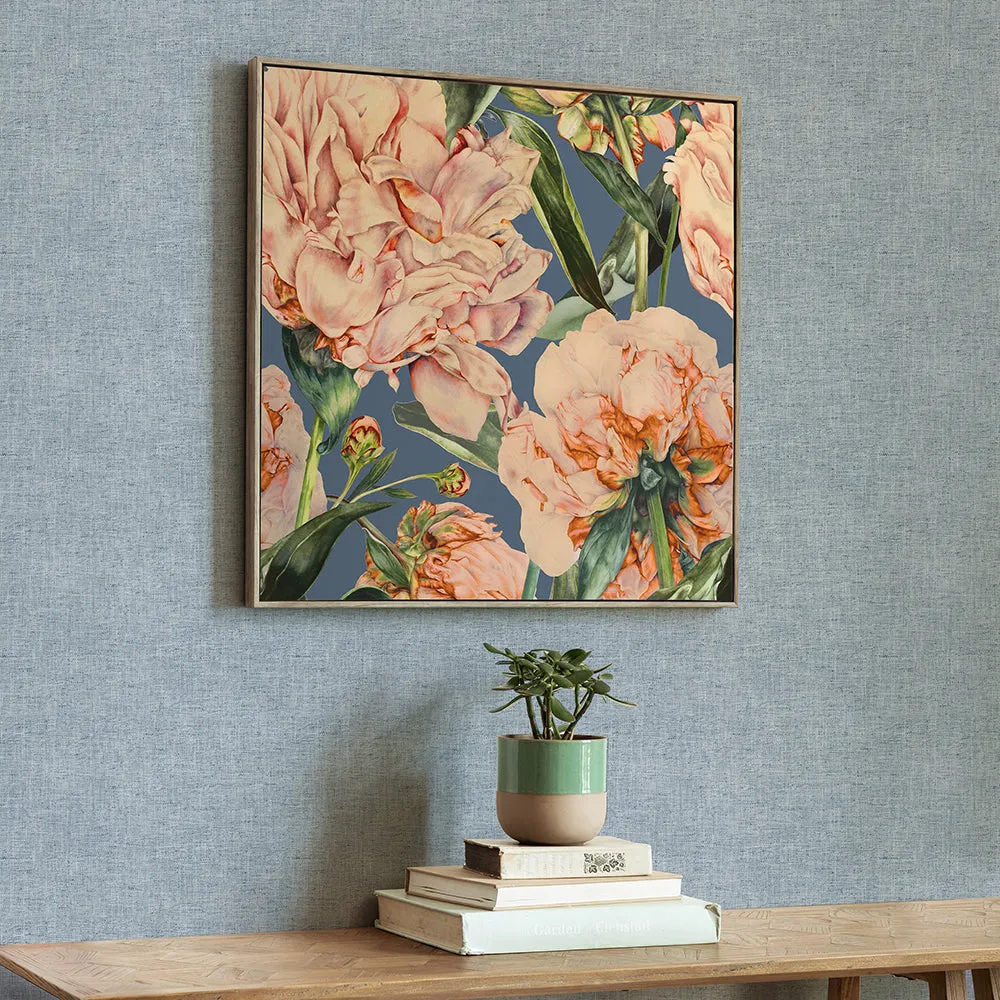 Parcevall Coral Framed Canvas Stone