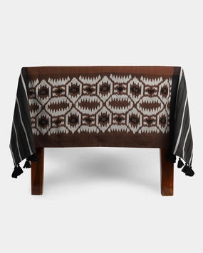 Pavel Warp Ikat Cotton Table Cover ceramic table ornament