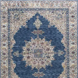 Payas Blue/Multi 5' X 7' Area Rug neutral everyday carpet
