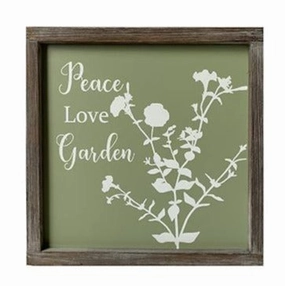 Peace/ Love/ Garden - Sign wall pendant decor