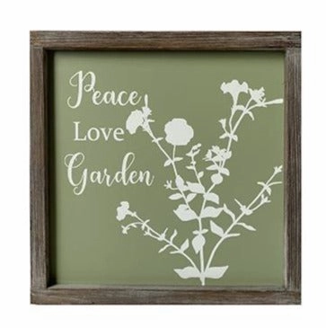 Peace/ Love/ Garden - Sign wall pendant decor
