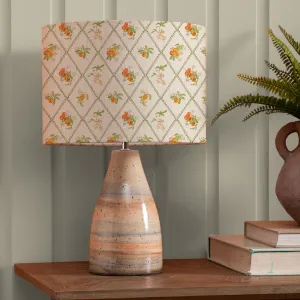 Peach Trellis Eva & Japura Complete Table Lamp Sandstone/Cream modern fashion rug  