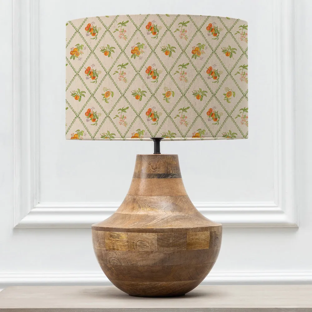 Peach Trellis Eva & Leven Complete Table Lamp Mango/Cream