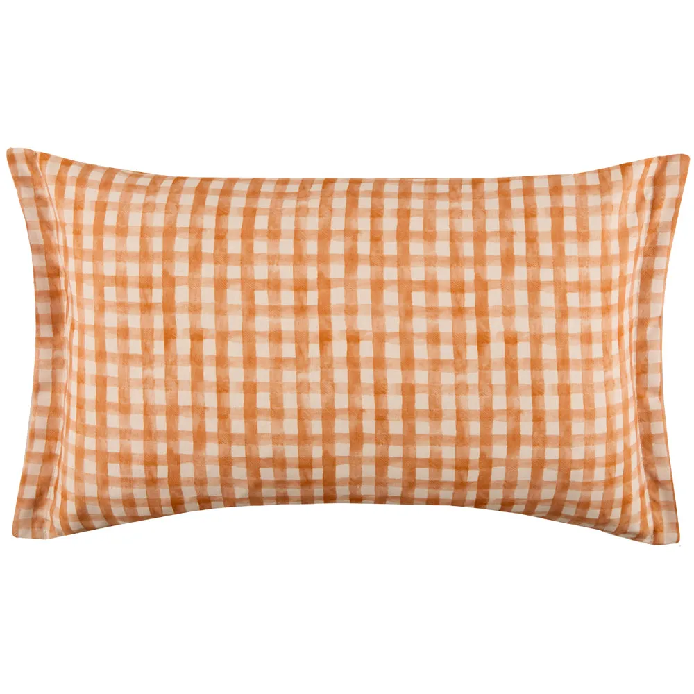 Peach Trellis Printed Outdoor Cushion Orange