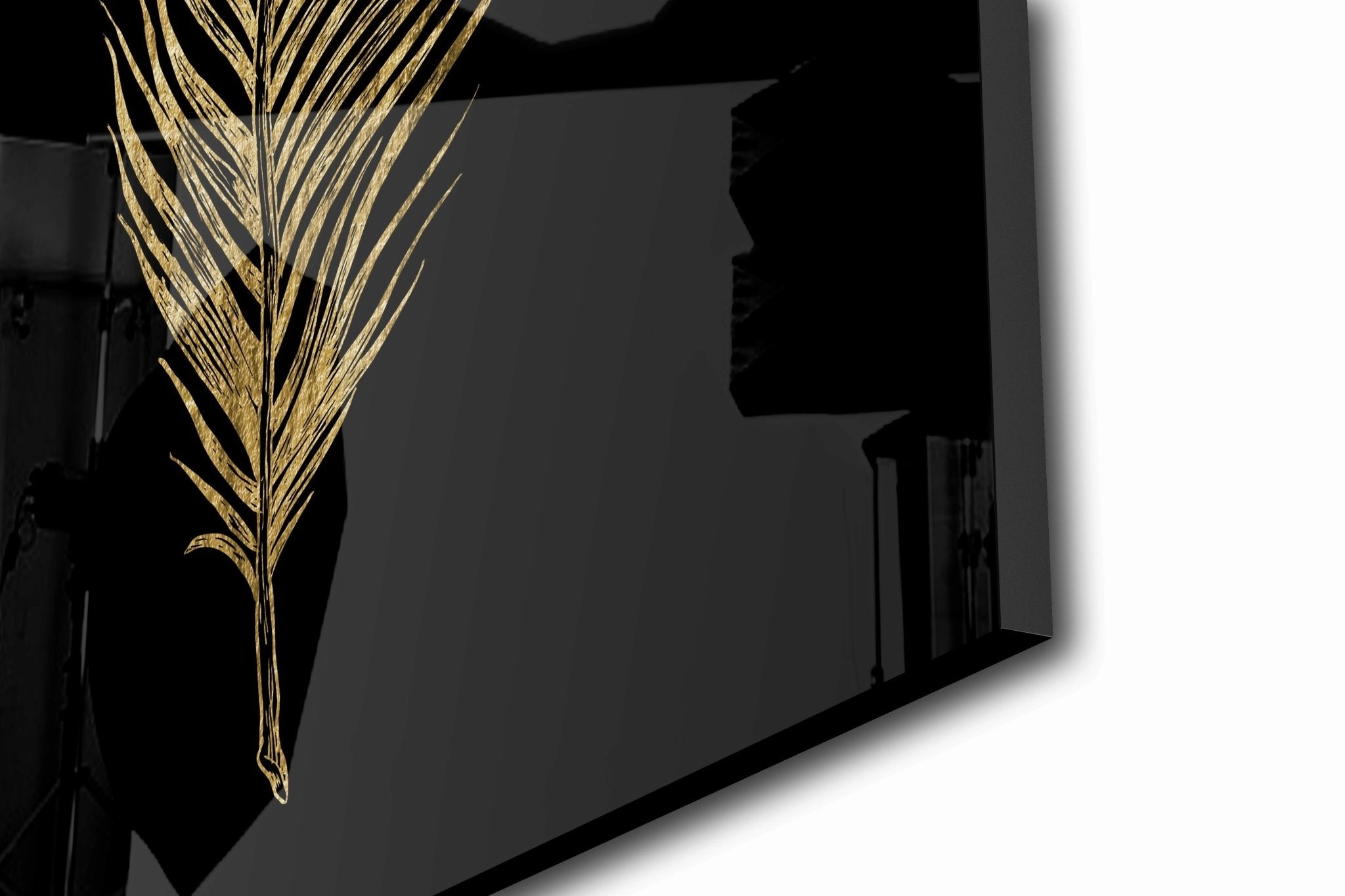 Peacock Feather Gold on Acrylic