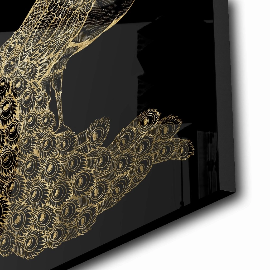 Peacock gold on acrylic glass