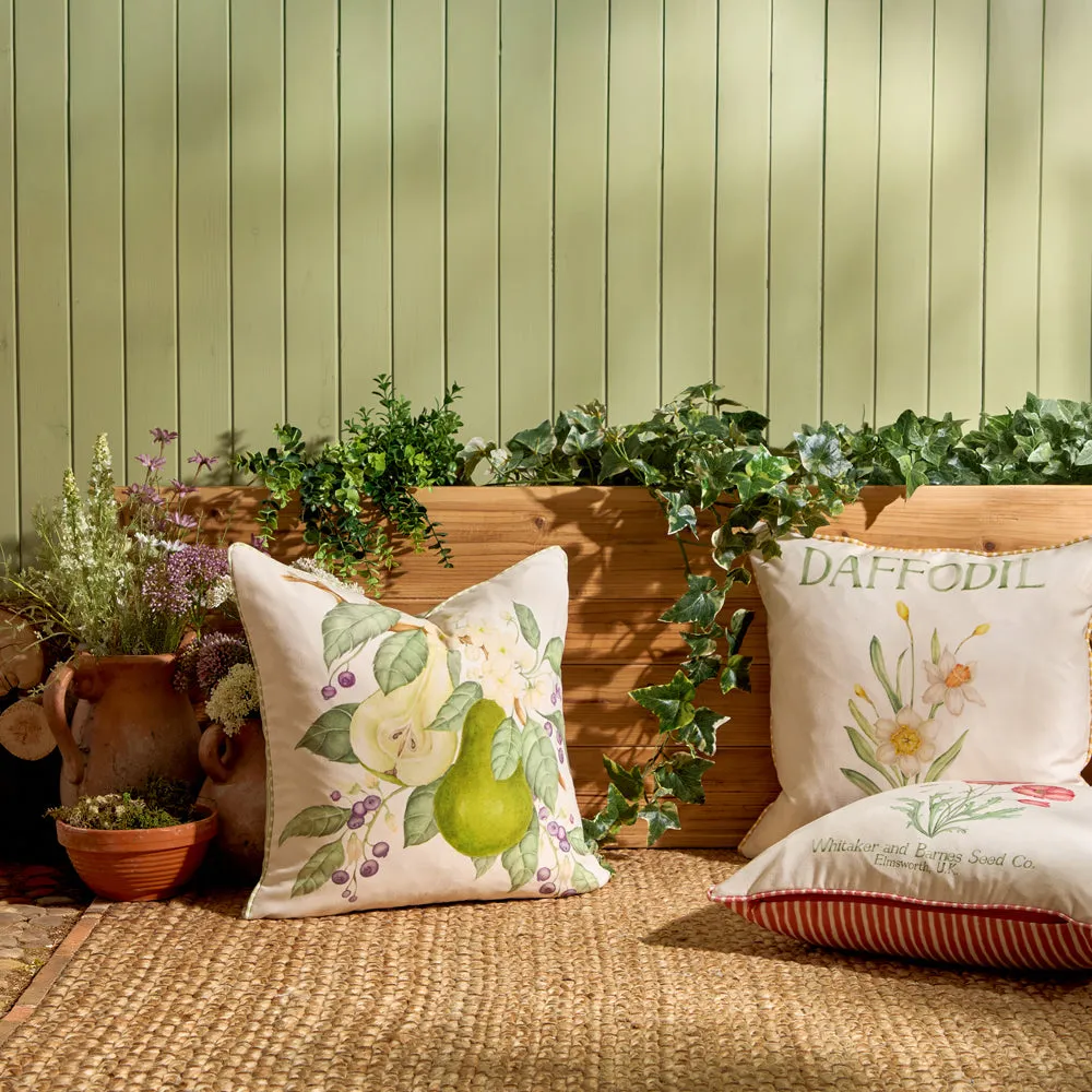 Pear Orchard Printed Outdoor Cushion Green