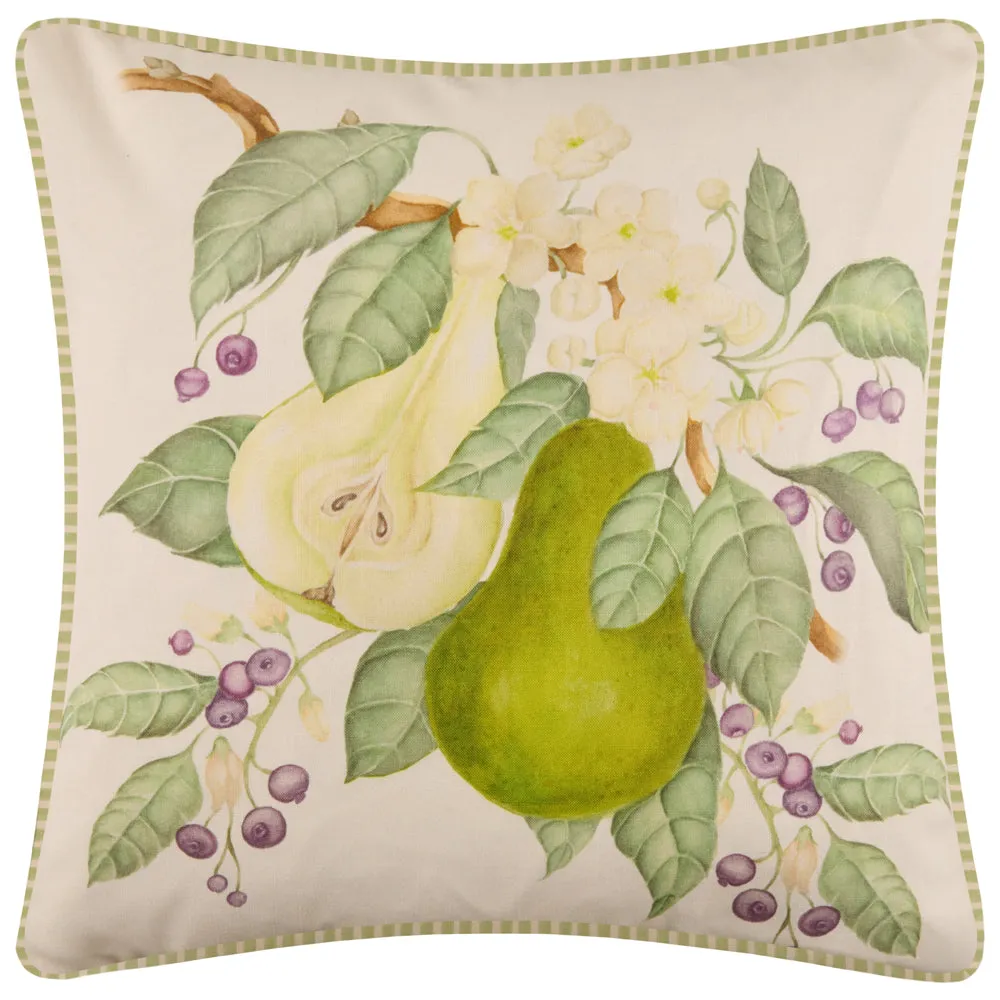 Pear Orchard Printed Outdoor Cushion Green