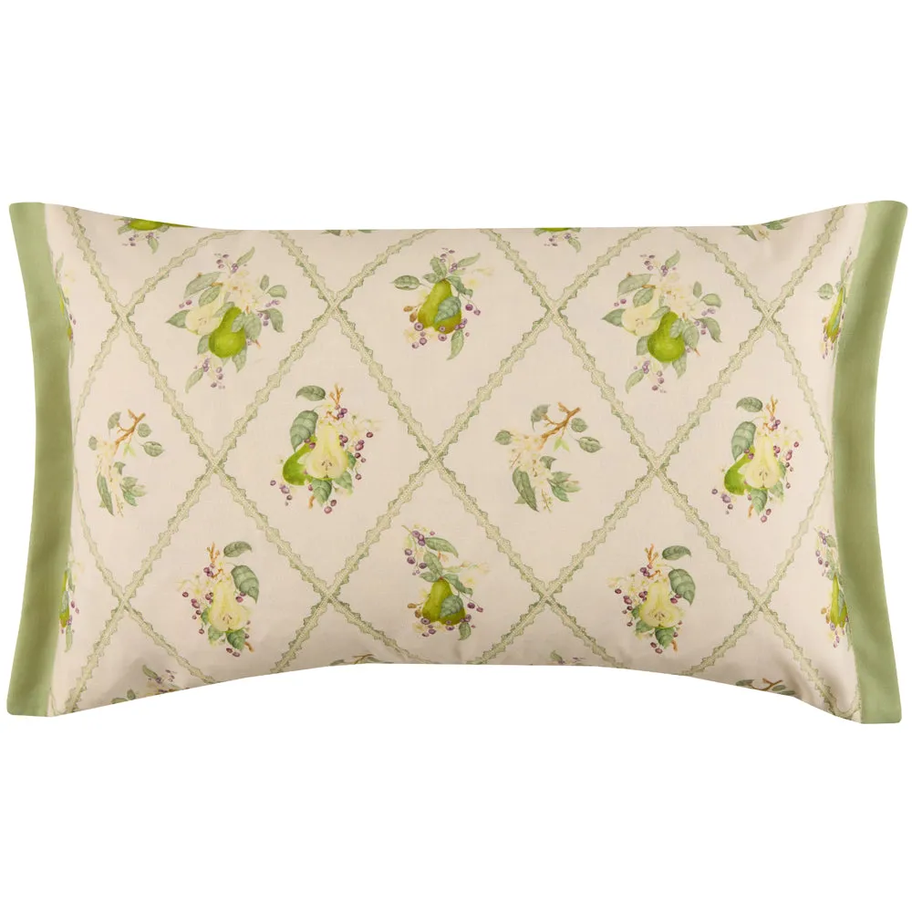 Pear Trellis Printed Outdoor Cushion Green