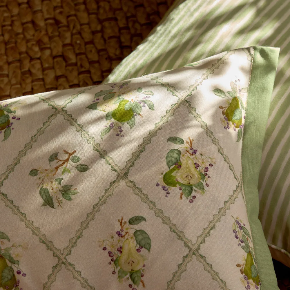 Pear Trellis Printed Outdoor Cushion Green