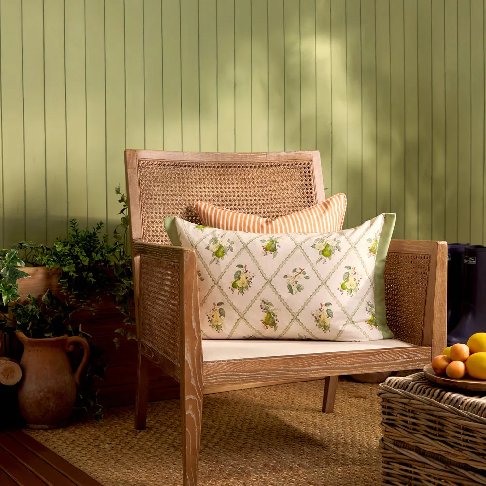 Pear Trellis Printed Outdoor Cushion Green