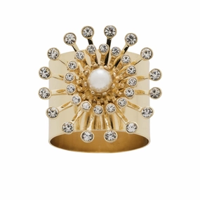Pearl Star Napkin Rings, Set of Two cute desktop display