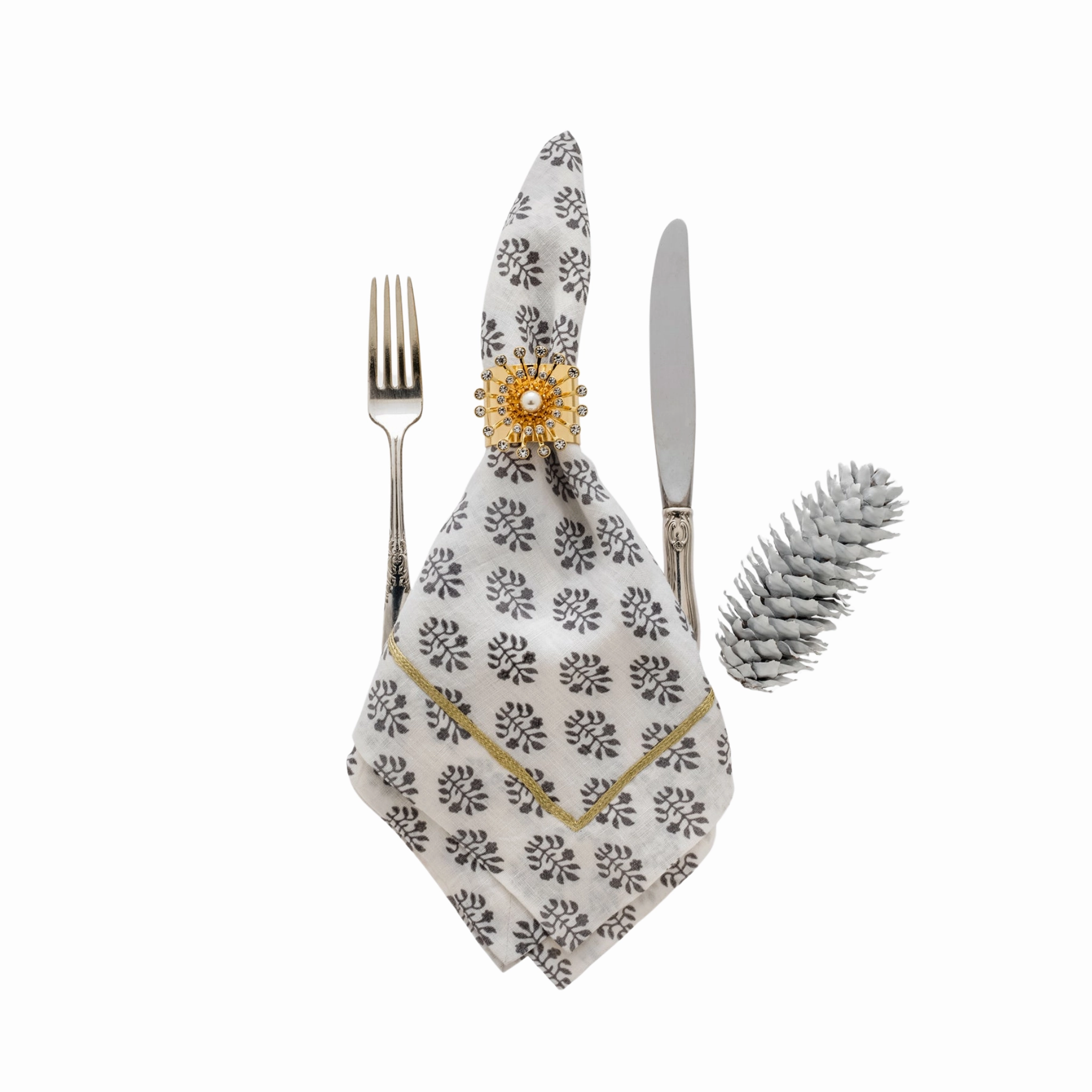 Pearl Star Napkin Rings, Set of Two