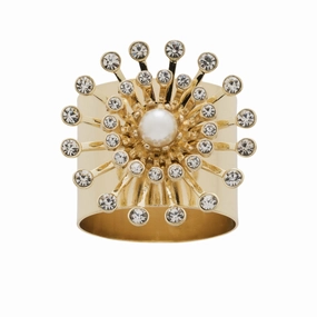 Pearl Star Napkin Rings, Set of Two mini desktop sculpture