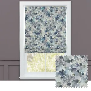 Pebbles Printed Cotton Made to Measure Roman Blinds Slate chic floor carpet  