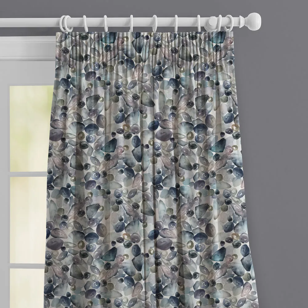 Pebbles Printed Made to Measure Curtains Slate