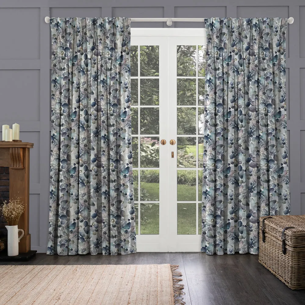 Pebbles Printed Made to Measure Curtains Slate