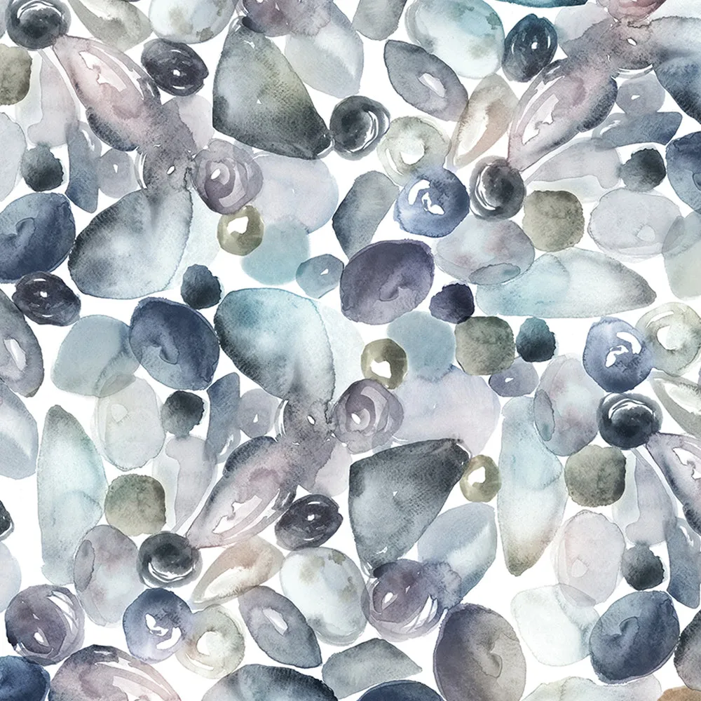 Pebbles Printed Made to Measure Curtains Slate