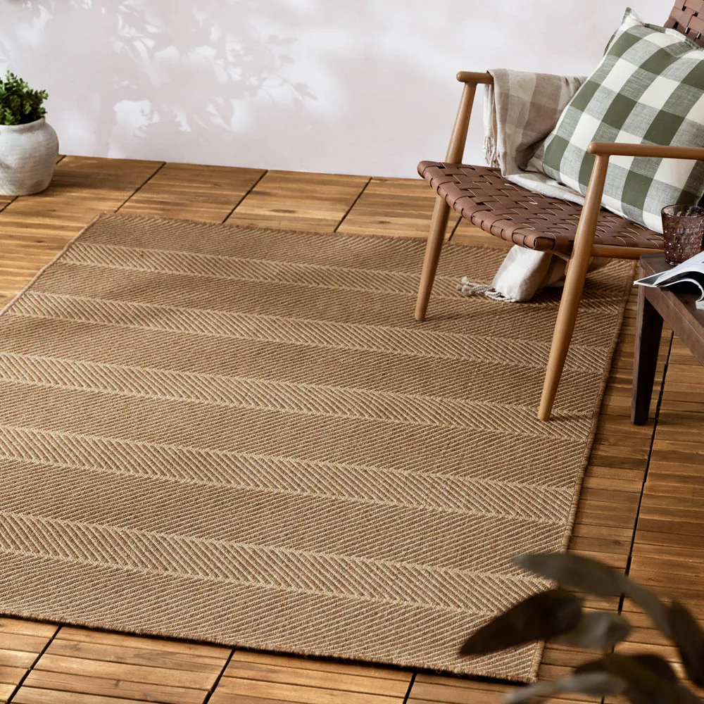 Pentle Jute Effect Indoor/Outdoor Rug Natural modern fashion rug  