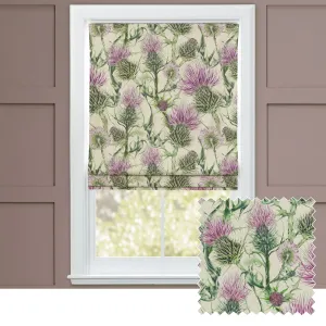 Penton Printed Cotton Made to Measure Roman Blinds Fuchsia/Natural chic floor carpet  