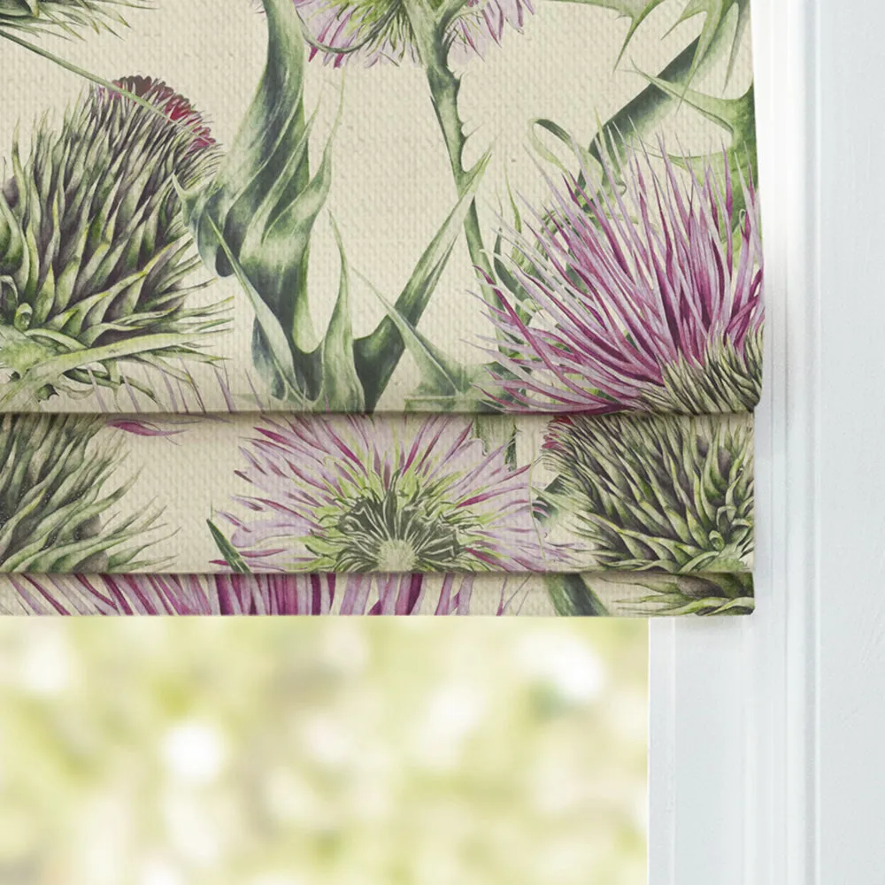 Penton Printed Cotton Made to Measure Roman Blinds Fuchsia/Natural