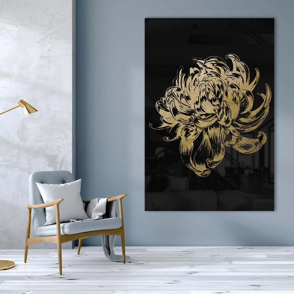 Peony Gold on Acrylic