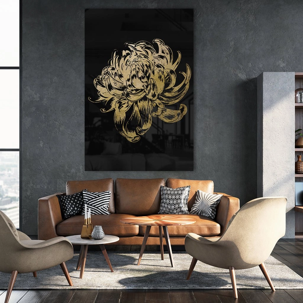 Peony Gold on Acrylic